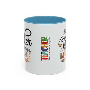 Un buen profesor es difícil de encontrar, imposible de olvidar. Taza de café/taza decorativa (325/444 ml) imagen 2