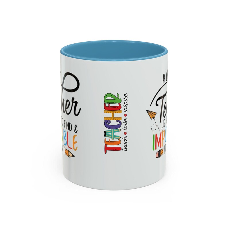 Un buen profesor es difícil de encontrar, imposible de olvidar. Taza de café/taza decorativa (325/444 ml) imagen 2