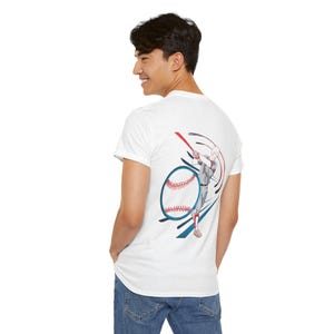 Basebollslagman grafisk t-shirt | Basebollspelare illustration, sporttröja bild 12