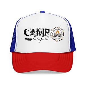 Camp Life Foam Trucker Hat | Camping Logo Mesh Cap image 15