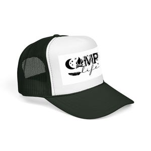 Camp Life Foam Trucker Hat | Camping Logo Mesh Cap image 8