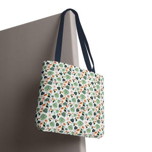 Tropical Toucan Leaves Tote Bag, All-Over Print Canvas Shoulder Bag image 20
