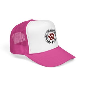Best Dog Mom Ever paw print Foam Trucker Hat | Dog Lover trucker cap image 12