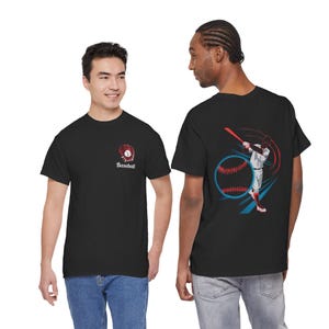 Basebollslagman grafisk t-shirt | Basebollspelare illustration, sporttröja bild 8