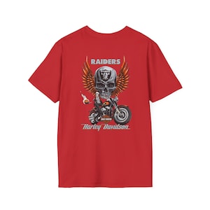 Harley Davidson Fans, Motorradfahrer, T-Shirt im Vintage-Stil | Biker Totenkopf Floral Brust Grafik Bild 16