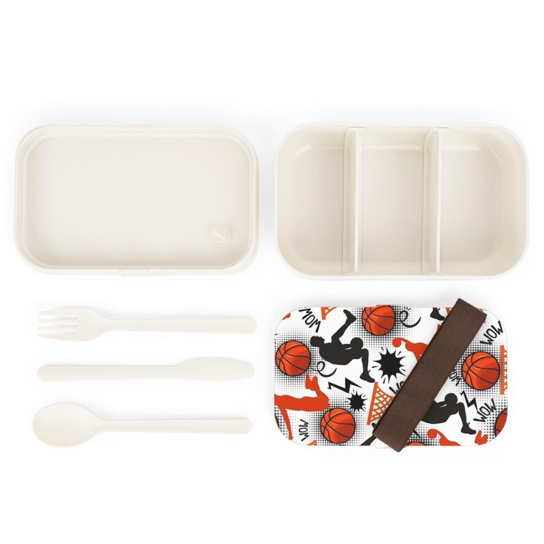 Basketball Pattern Bento Lunch Box | Hoops, Players, Basketballs image 5