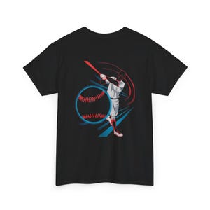 Basebollslagman grafisk t-shirt | Basebollspelare illustration, sporttröja bild 7