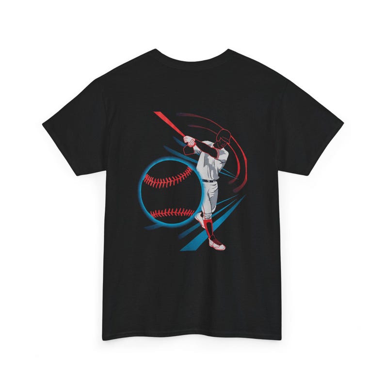Basebollslagman grafisk t-shirt | Basebollspelare illustration, sporttröja bild 7