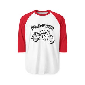 Harley-Davidson Funs Motorcycle Raglan Shirt | Vintage Bike Tee image 11