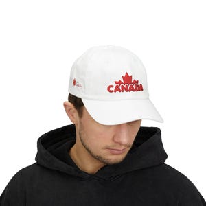 Happy Canada Day geborduurde papa-pet met esdoornblad | Zachte katoenen honkbalhoed afbeelding 11