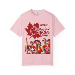Happy Canada Day Maple Leaf T-Shirt | True North Strong Tee image 15