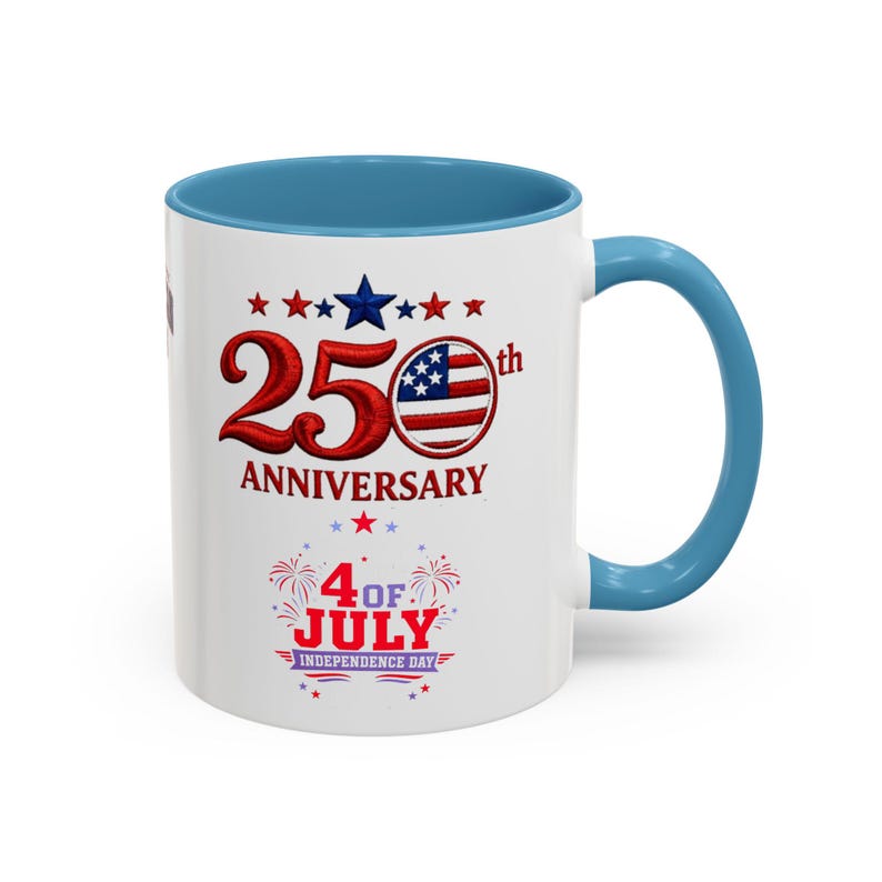 25th Anniversary 4th of July Coffee Mug | American Independence 1776 image 8