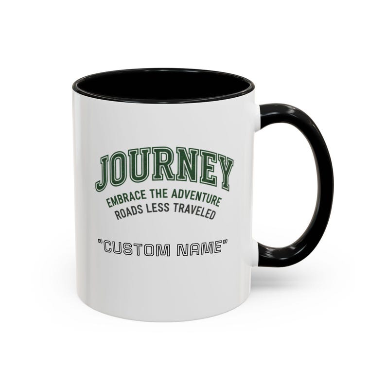 Custom Name Journey Embrace the Adventure Roads Less Traveled Mug | Accent Coffee Mug image 10