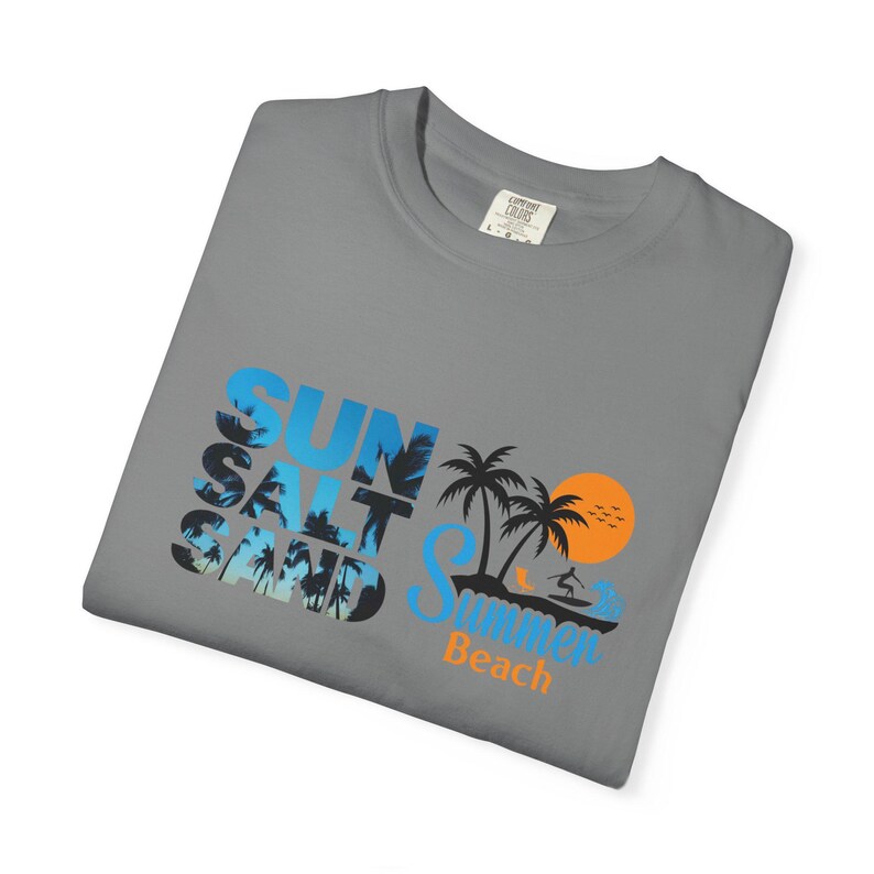 Sun Salt Sand Summer Beach T-shirt | Beach Days Graphic Tee image 11