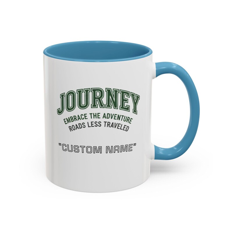 Custom Name Journey Embrace the Adventure Roads Less Traveled Mug | Accent Coffee Mug image 13