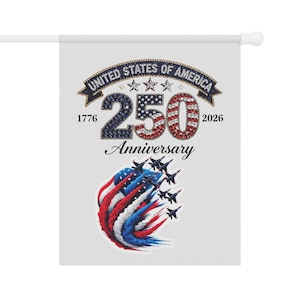 United States 250th Anniversary Garden Banner | Patriotic USA Flag Jets image 7
