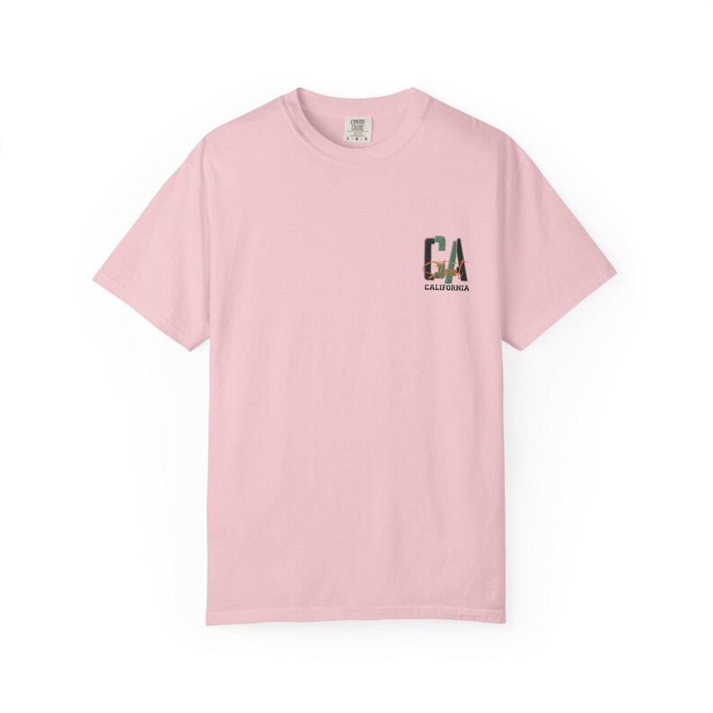 California Beach City graphic T-shirt | CA palm tree surf car design image 12