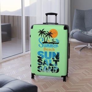 Summer Beach Sunset palm trees suitcase | Sun Salt Sand travel luggage image 8