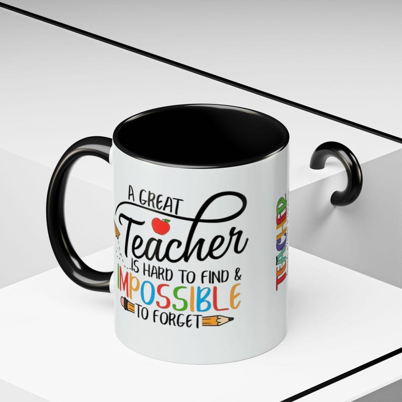 Un buen profesor es difícil de encontrar, imposible de olvidar. Taza de café/taza decorativa (325/444 ml) imagen 16