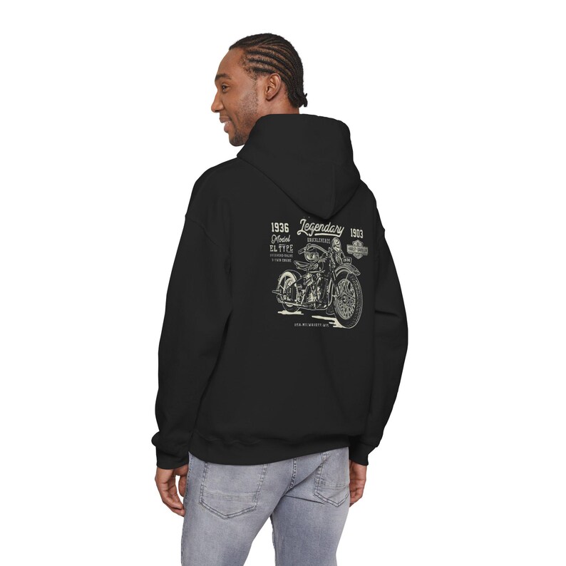 Vintage motorcykelhuvtröja | Harley-Davidson-logotyp bild 8