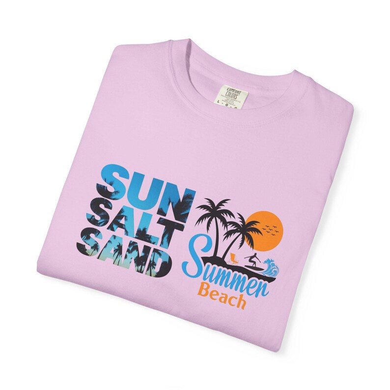 Sun Salt Sand Summer Beach T-shirt | Beach Days Graphic Tee image 14