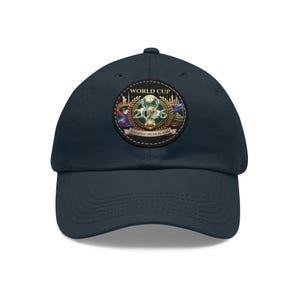 World Cup 2026 Soccer Ball Leather Patch Dad Hat | Round Patch Cap image 7