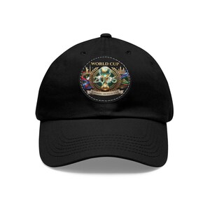 World Cup 2026 Soccer Ball Leather Patch Dad Hat | Round Patch Cap image 5