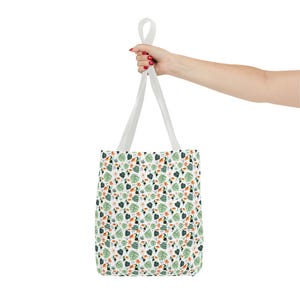 Tropical Toucan Leaves Tote Bag, All-Over Print Canvas Shoulder Bag image 17