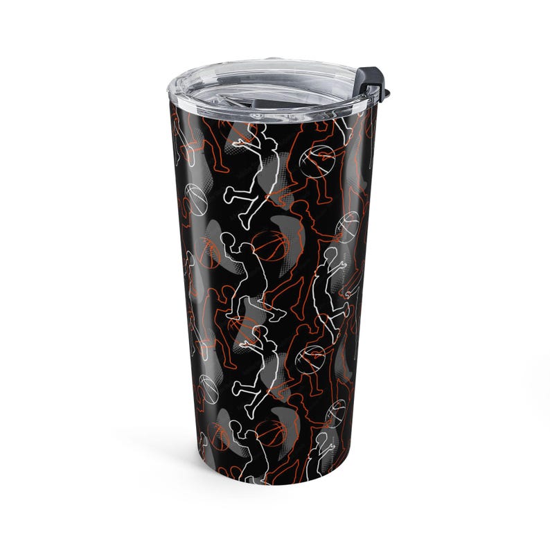 Back To Schol stainless steel body,Basketball Silhouette Thumbler Sports Travel Cup 20oz image 4
