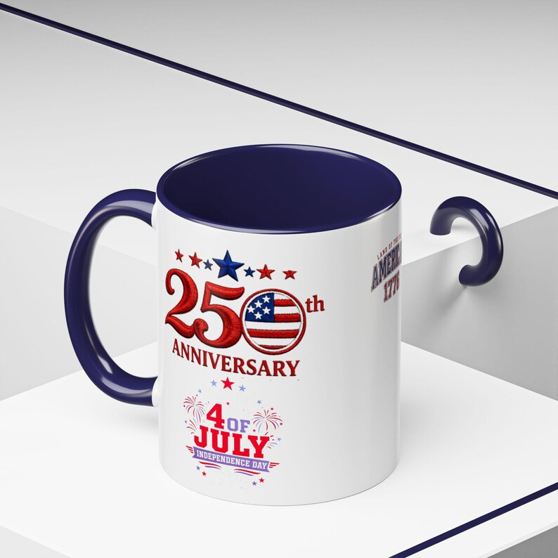 25th Anniversary 4th of July Coffee Mug | American Independence 1776 image 10