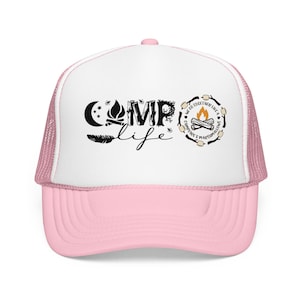 Camp Life Foam Trucker Hat | Camping Logo Mesh Cap image 13