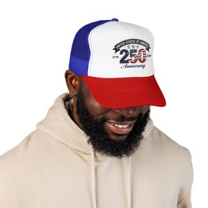 Casquette trucker 250e 250e anniversaire des États-Unis | 1776-2026 Chapeau patriotique en mousse image 9