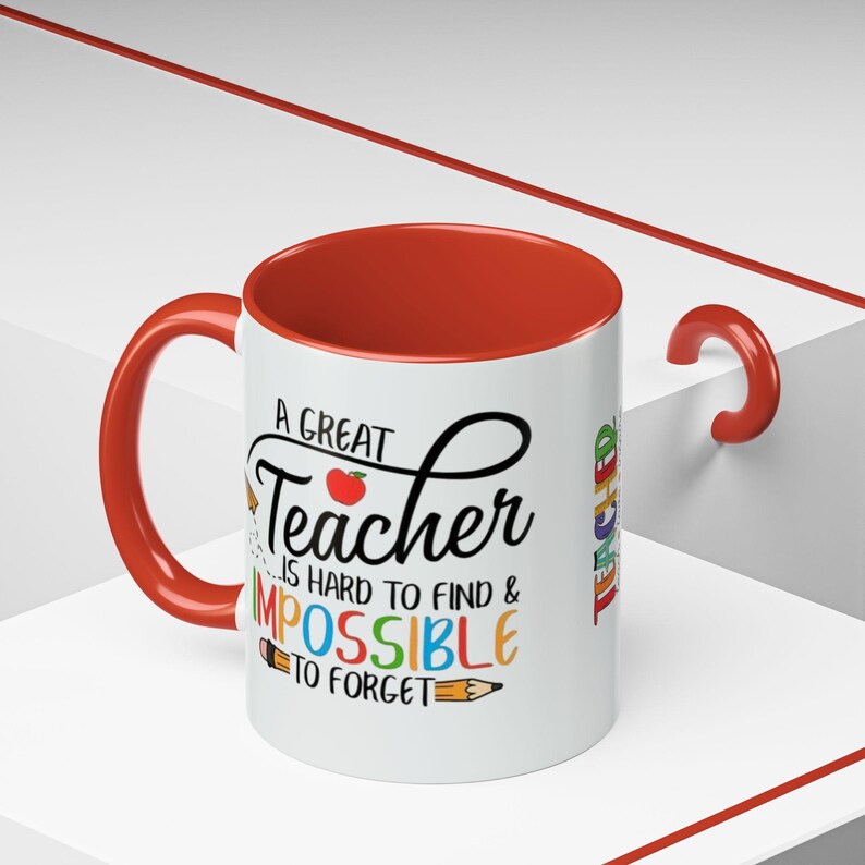 Un buen profesor es difícil de encontrar, imposible de olvidar. Taza de café/taza decorativa (325/444 ml) imagen 6