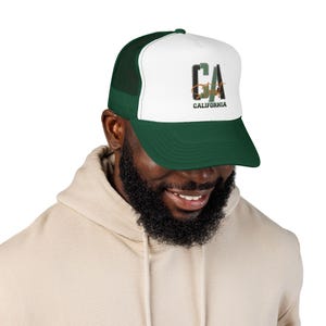 Casquette trucker californienne de la côte californienne | Devant en mousse, Dos en filet image 13