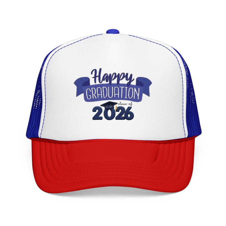 2026年卒業おめでとう！フォーム製トラッカーハット｜卒業帽バナー 画像 3