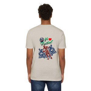 American Futboll T-shirt | Football Player Silhouette, Yo Amor ,Heart Accent image 12