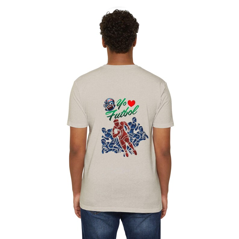 American Futboll T-shirt | Football Player Silhouette, Yo Amor ,Heart Accent image 12