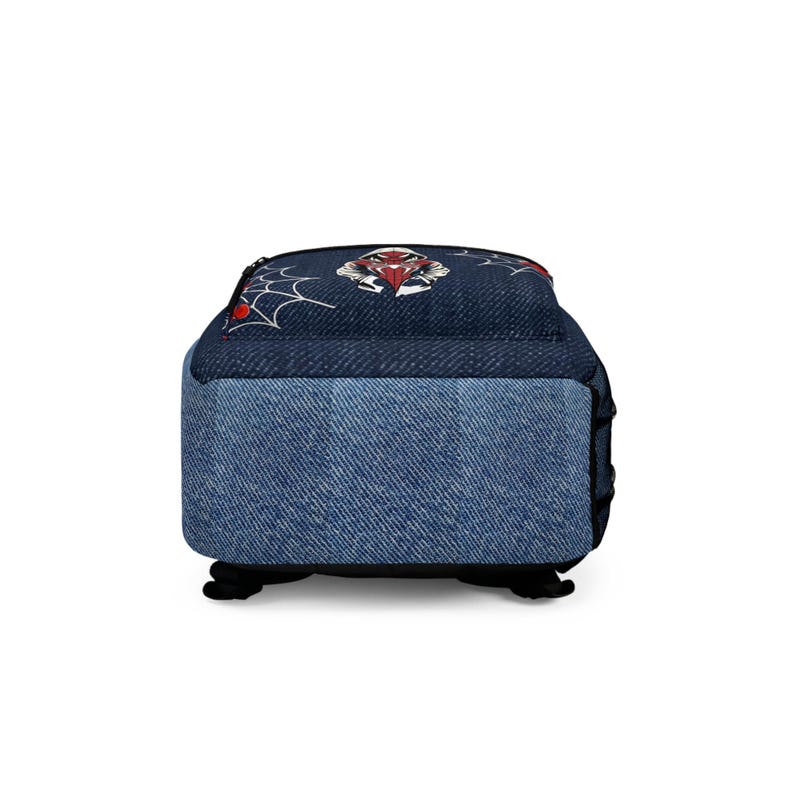 Spider-Man Webs backpack | Personalized name patch, Kids denim superhero bag image 5