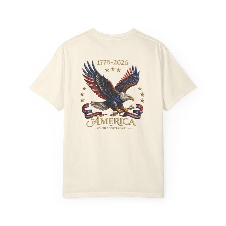 アメリカ建国250周年記念Tシャツ（1776年～2026年）｜愛国的な鷲、自由、国旗 画像 7
