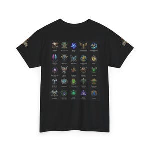 Jeu PC avec logo League of Legends Wild Rift | T-shirt imprimé emblèmes classés dans le dos image 3