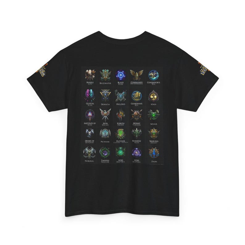 Jeu PC avec logo League of Legends Wild Rift | T-shirt imprimé emblèmes classés dans le dos image 3
