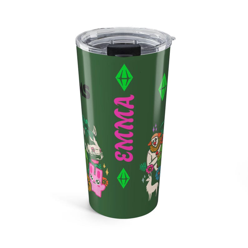 Bicchiere termico personalizzato The Sims Plumbob / Bicchiere da 20 oz per videogiochi immagine 2