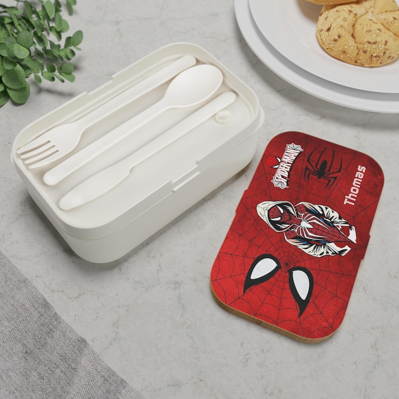 Spider-Man Hoodie Graphic Bento Lunch Box | Personalized Kids Lunchbox image 5
