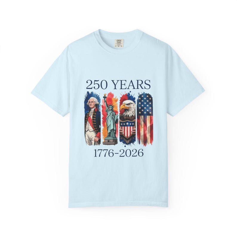 アメリカ建国250周年記念Tシャツ（1776年～2026年）｜愛国的な鷲、自由、国旗 画像 5