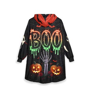 Coperta con cappuccio Stay Spooky Halloween / Zucca Boo per dolcetto o scherzetto immagine 5