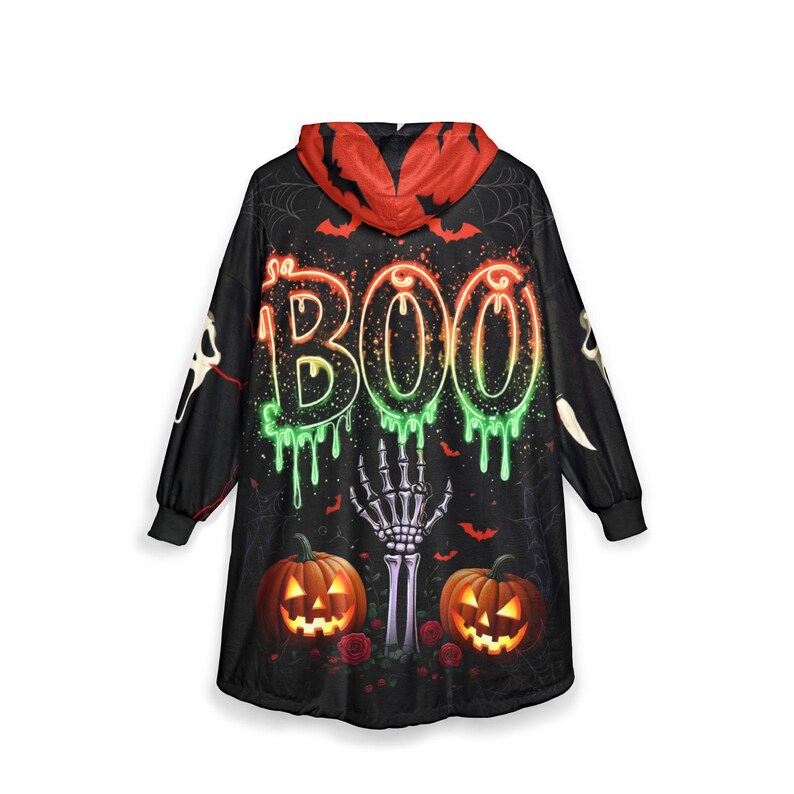 Coperta con cappuccio Stay Spooky Halloween / Zucca Boo per dolcetto o scherzetto immagine 5