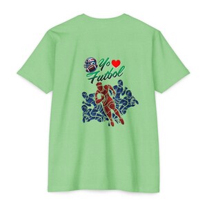 American Futboll T-shirt | Football Player Silhouette, Yo Amor ,Heart Accent image 4