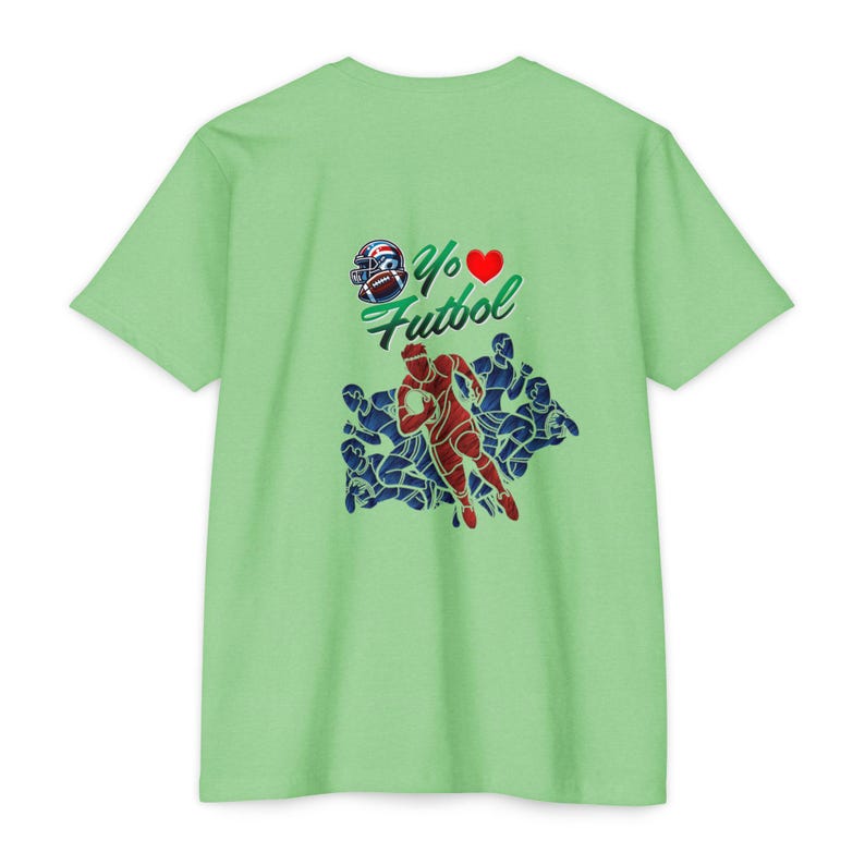 American Futboll T-shirt | Football Player Silhouette, Yo Amor ,Heart Accent image 4