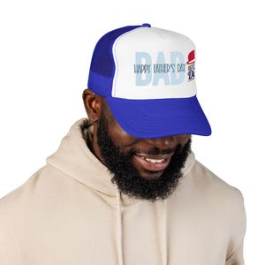 Father's Day Gift Foam Trucker Hat | Vintage Dad Badge image 18