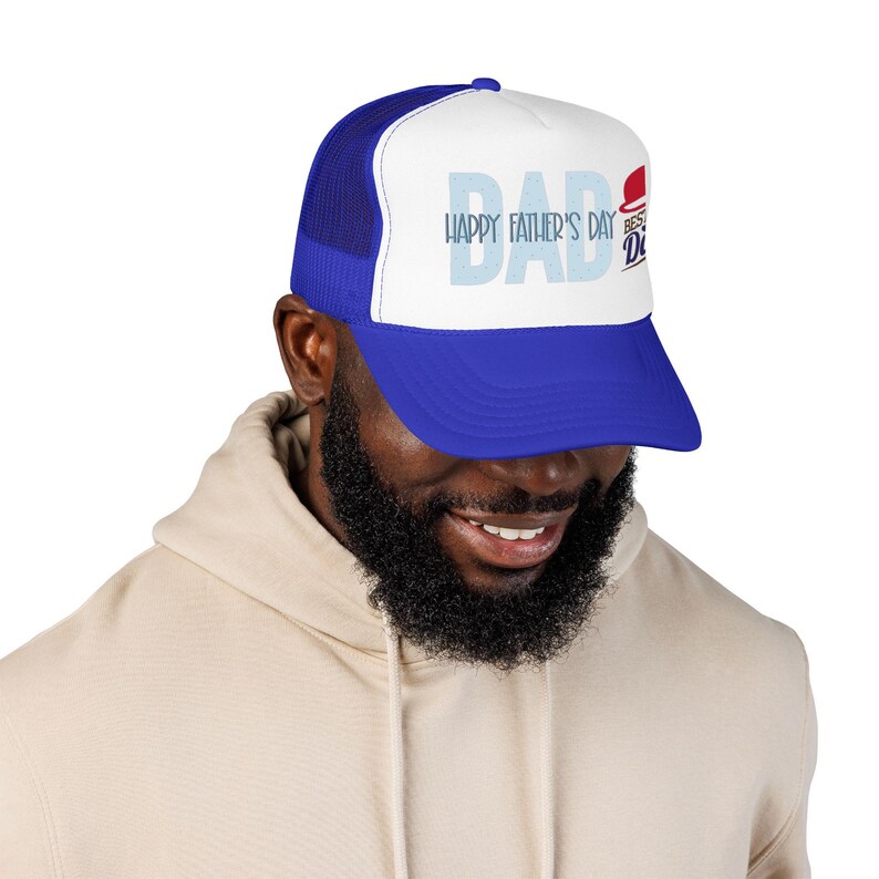 Father's Day Gift Foam Trucker Hat | Vintage Dad Badge image 18